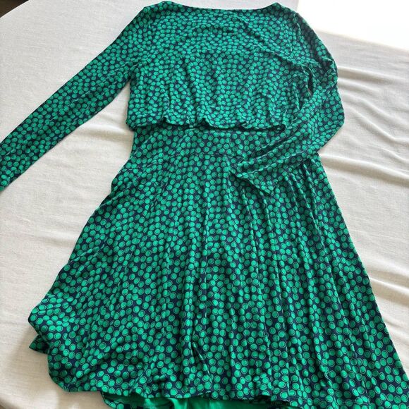 Boden Nellie Long Sleeve Green Jersey Dress Size 4R - Picture 9 of 9